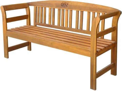 Tuinbank Hout - Parkbank Buiten - Ontspannen Buiten - Gekartelde