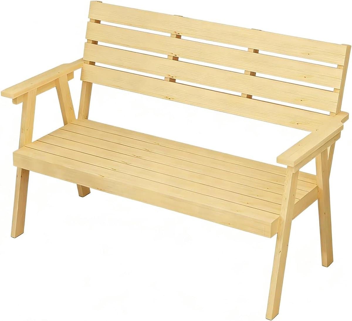 tuinbank hout parkbank zitbank buiten ontspannen ergonomisch