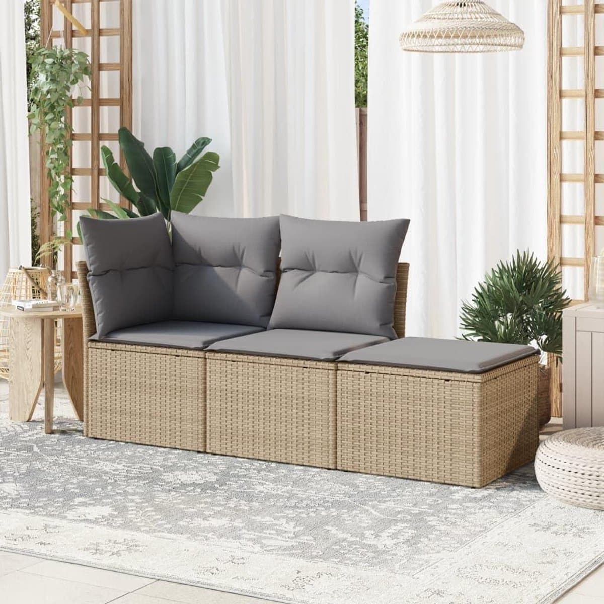 tuinbankset 3 delig outdoor lounge buiten ontspannen met