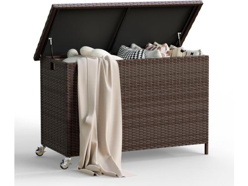 Tuinbox - Opbergbox buiten - Tuinspullen opbergen - Waterdicht polyrattan