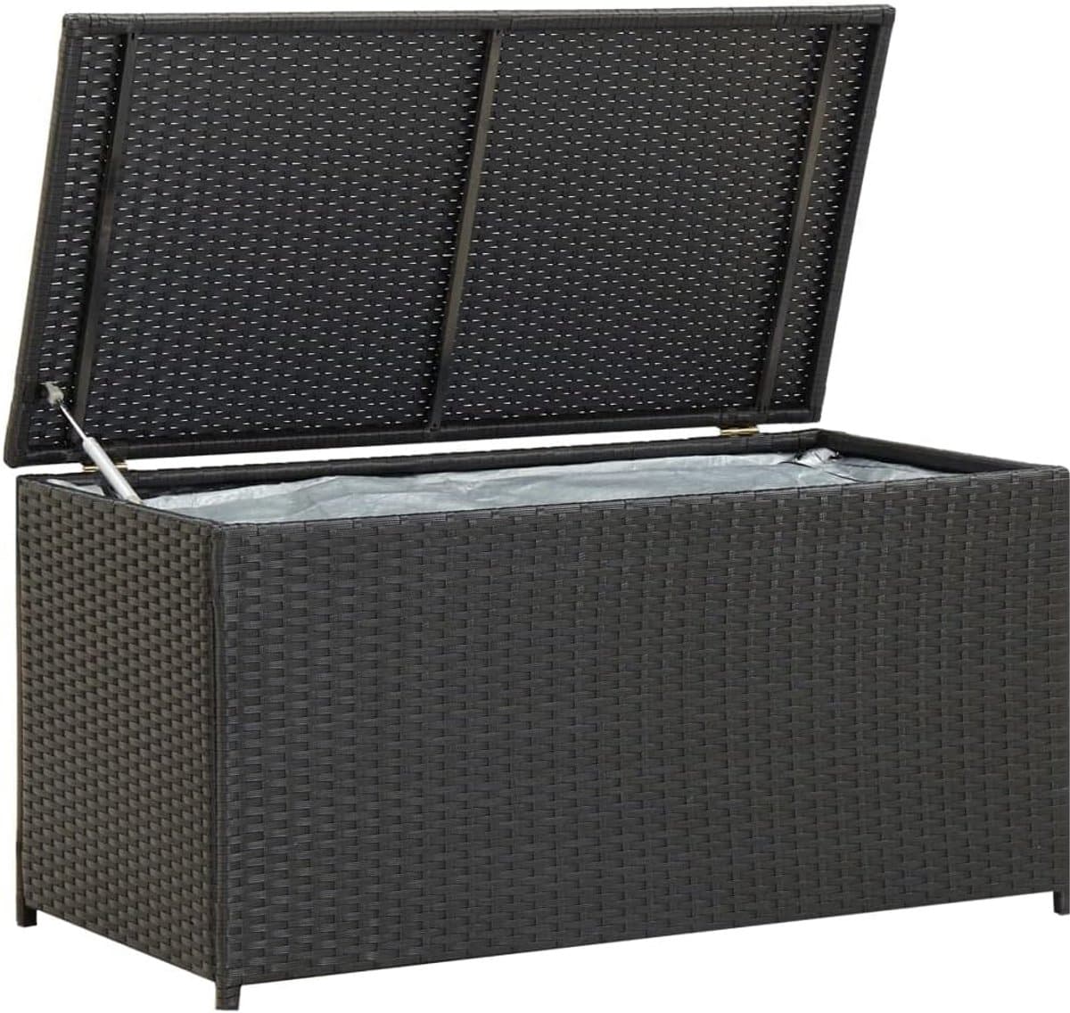 tuinbox opslag kist voor buiten gebruik 100x50x50 cm poly rattan