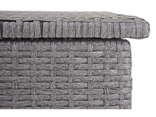 Tuinkist Polyrotan 250L - Grijs, Buitenopslag, 51x115x59cm