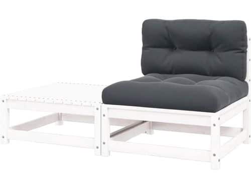 Tuinloungeset 2-delig - Balkonset Outdoor - Ontspannen Genieten - Massief