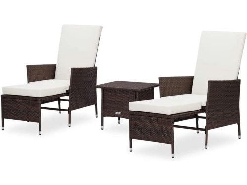 Tuinloungeset 3-delig - Balkonset Outdoor - Ontspannen Zitten - Inklapbare