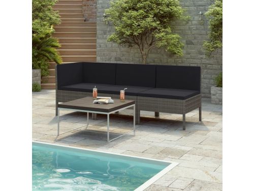 Tuinloungeset 3-delig - Balkonset Outdoor - Ontspannen Zomeravonden - Weerbestendig