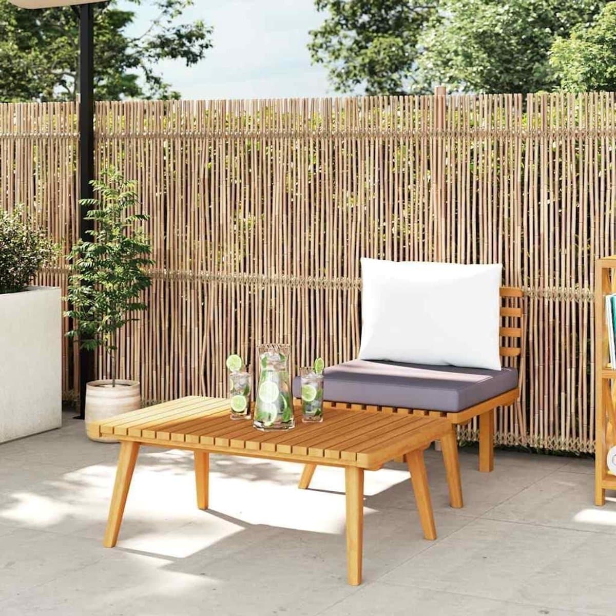 tuinloungeset balkonset hout ontspannen buiten massief acaciahout