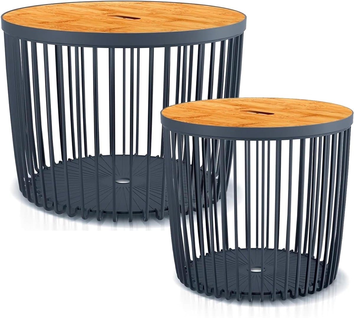 tuinmand bijzettafel decoratieve mand buitenmeubilair modern design