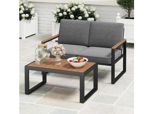 Tuinmeubelset 2-delig - Balkonset Terras - Ontspannen Buiten - Weerbestendig
