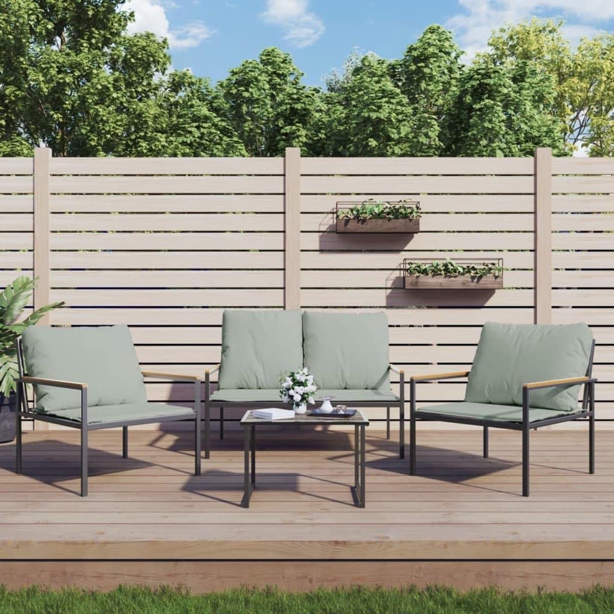 tuinmeubelset 3 delig 115 x 74 x 71 cm
