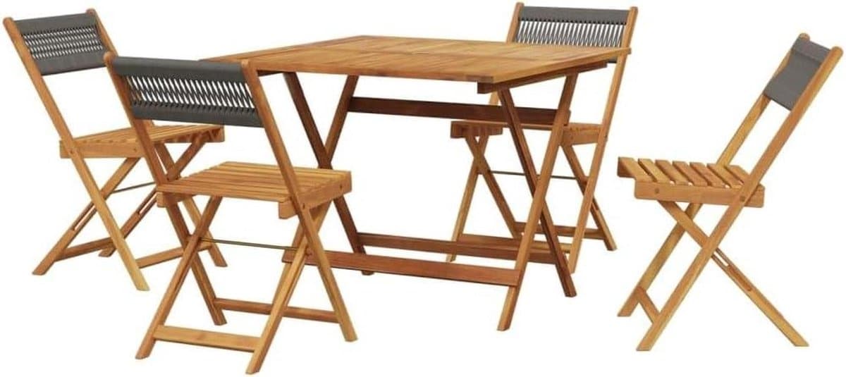 tuinmeubelset 5 delig terrasmeubilair balkonset buiten eten massief