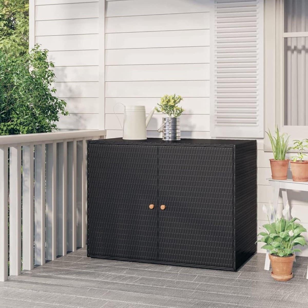 tuinopbergkast opbergbox buiten tuinspullen opbergen waterbestendig ontwerp
