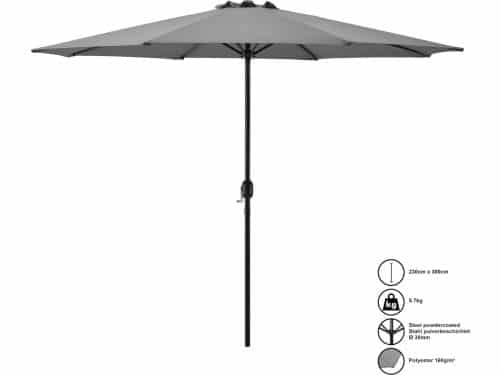 Tuinparasol Philander - Stokparasol - 300x230 cm - Grijs