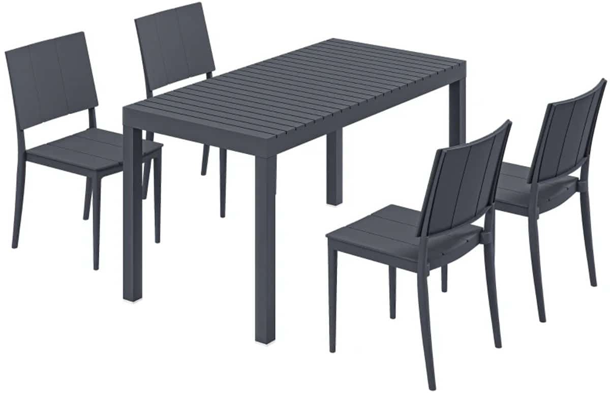 tuinset 5 delige zitgroep met 1 tuintafel & 4