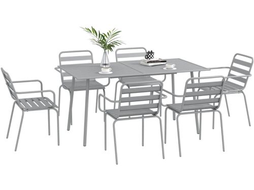 Tuinset - 7-delige Zitgroep - met 1 Tuintafel & 6