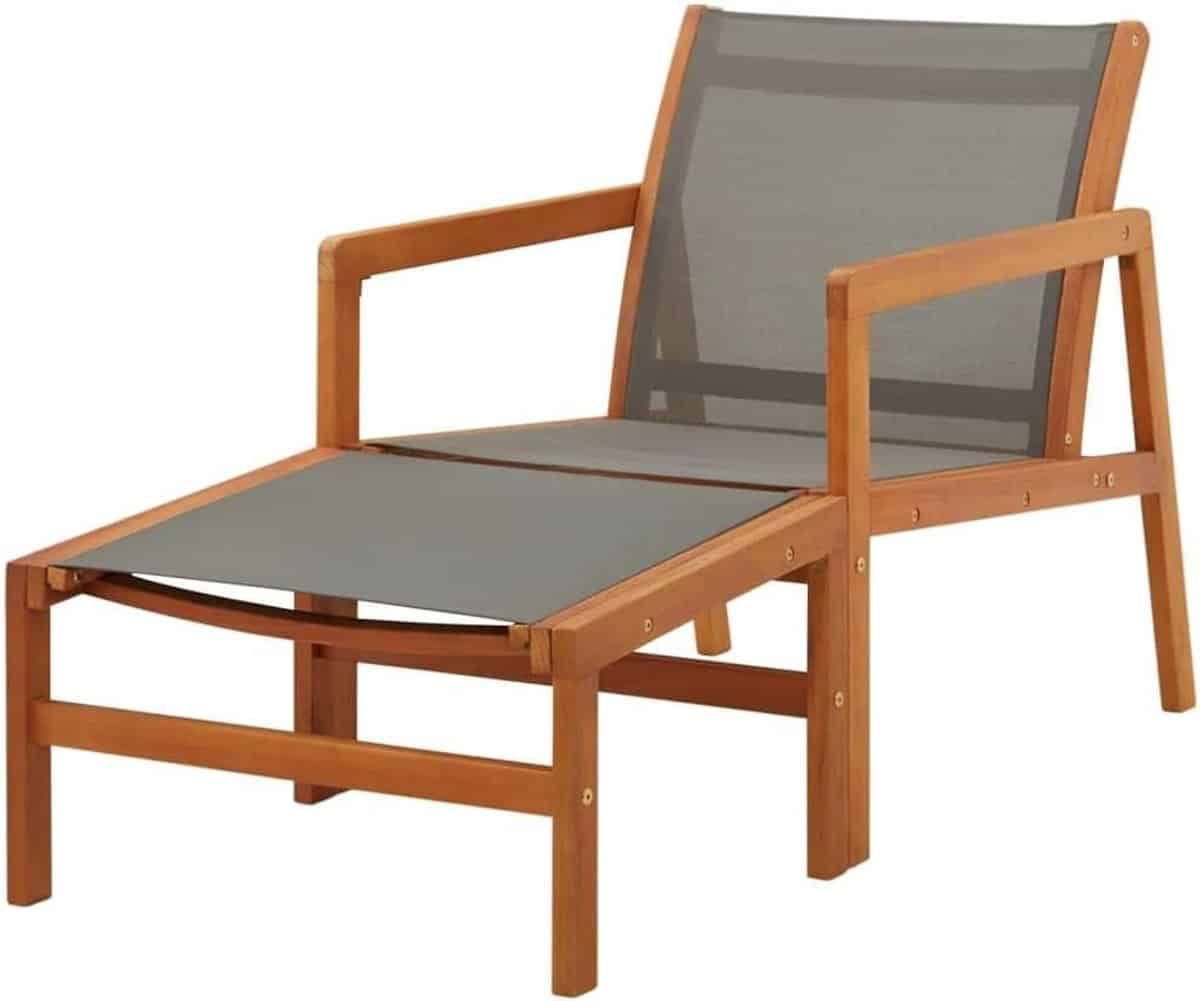 tuinstoel met voetsteun outdoor lounge stoel ontspannen in