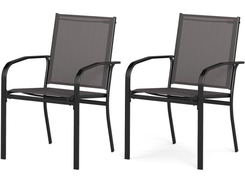 Tuinstoelen Stapelbaar - Balkonstoelen Metalen - Ontspannen Buiten - Ademend
