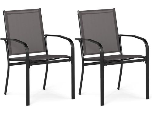 Tuinstoelen Stapelbaar - Outdoorstoelen Stoelen met Armleuningen - Buiten Zitten