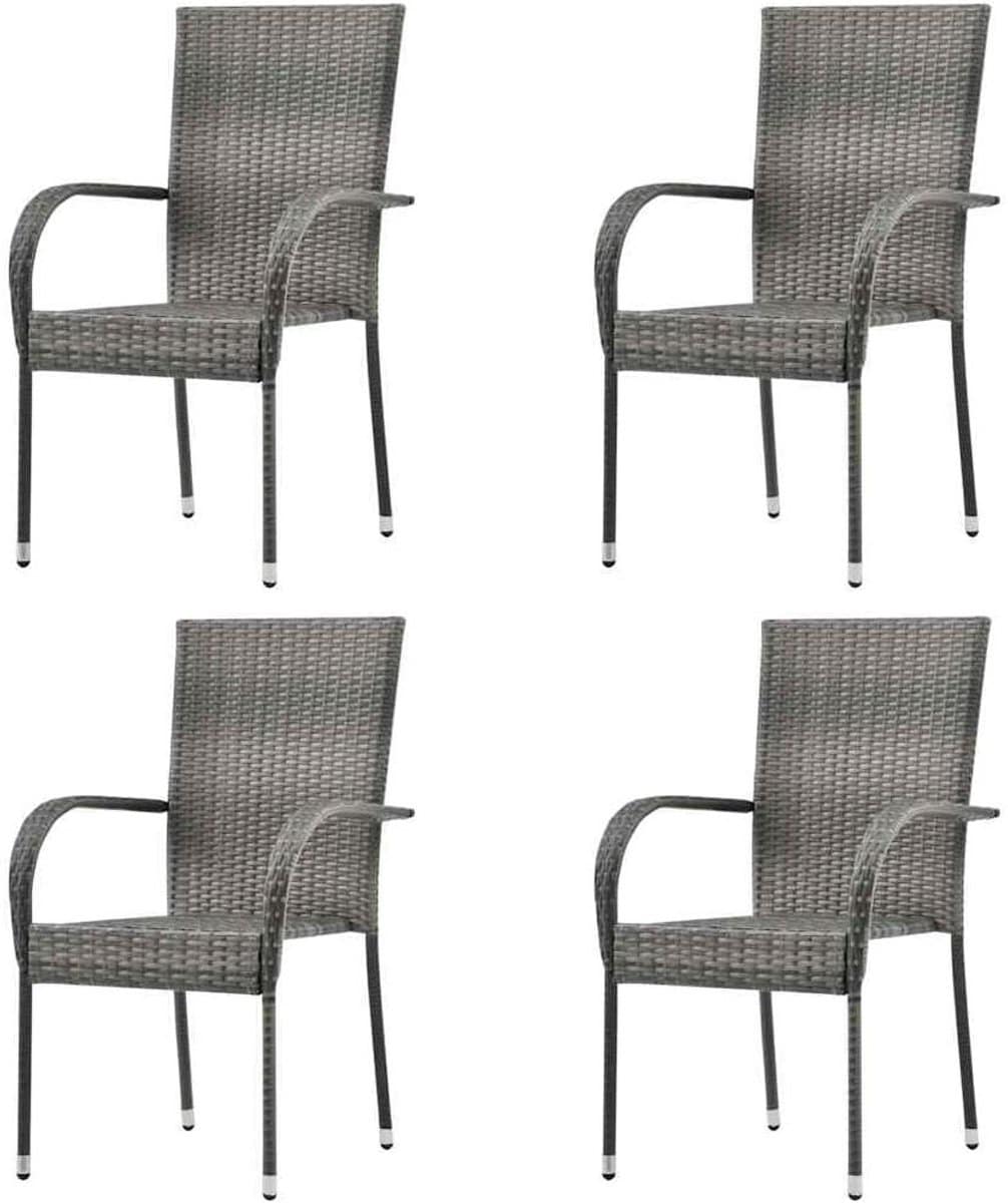tuinstoelen stapelbaar polyrotan stoelen buiten zitten waterafstotend