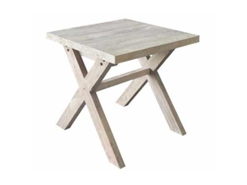 Tuintafel Cross teak 80x80 tuinmeubel Van der Leeden - Van der leeden