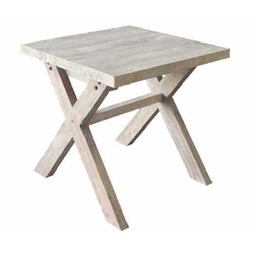 tuintafel cross teak 80×80 tuinmeubel van der leeden van der leeden