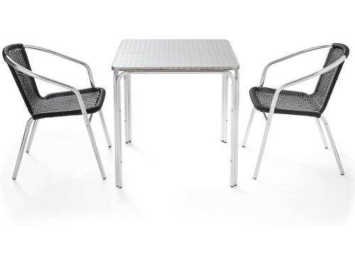 Tuintafel met stoelen - Balkonset aluminium - Buiten dineren