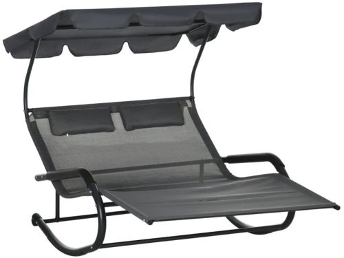 Tweepersoons Ligstoel voor 2 Personen - Ligbed met Kussens en