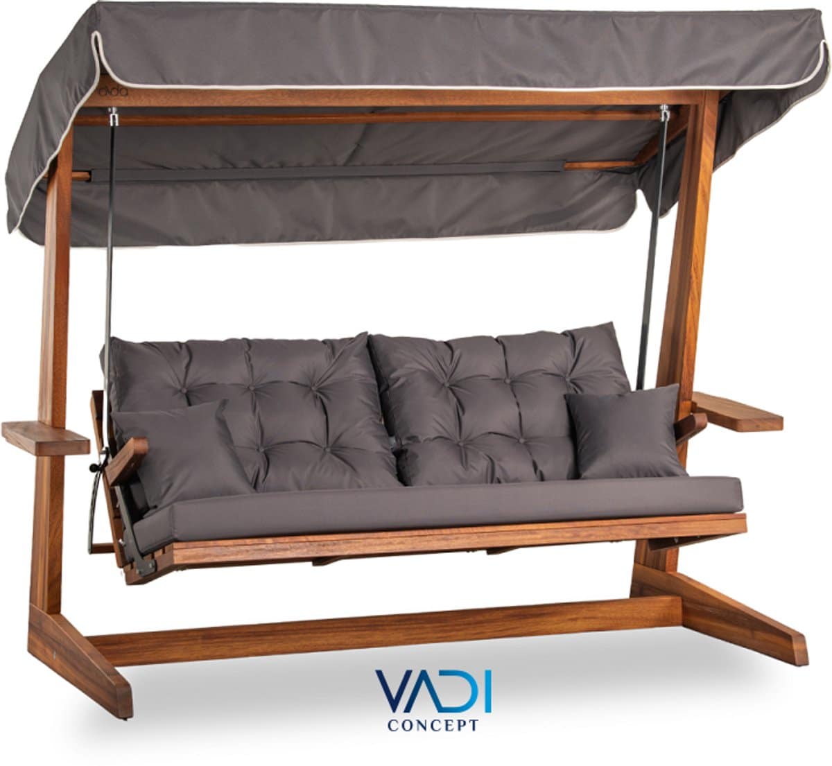 vadi concept sia 2400 houten schommelbank antraciet massief