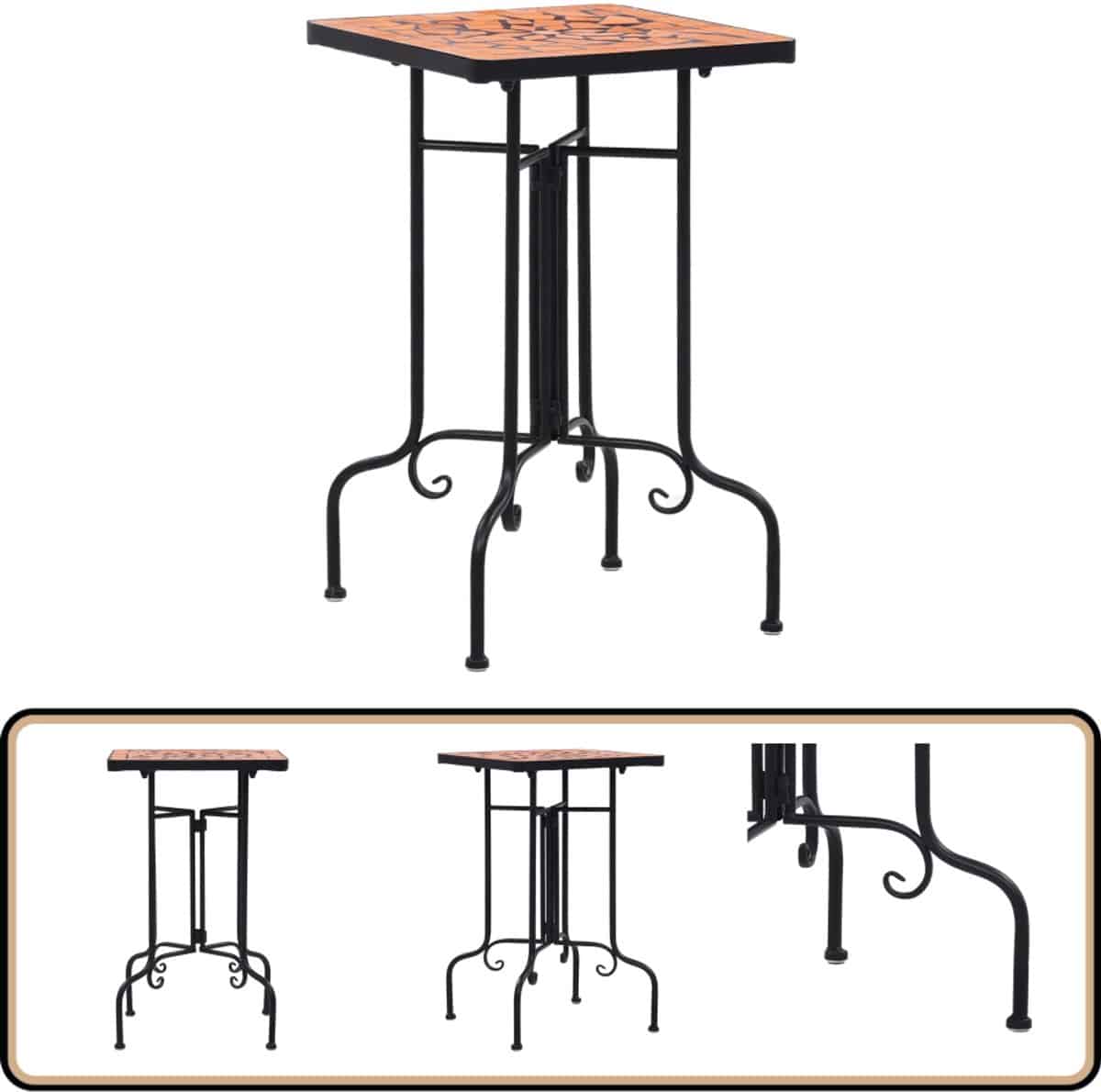 vidaxl bijzettafel mozaïek terracotta 35x35x56 cm tuinmeubilair
