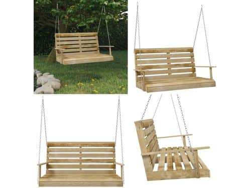 vidaXL Schommelbank 110 cm geïmpregneerd grenenhout - Schommelbank - Schommelbanken