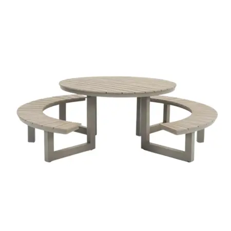 vita massa ronde picknicktafel taupe pre order