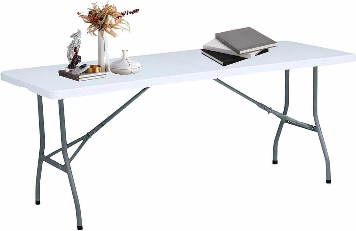 vouwtafel klaptafel evenementen tijdelijk tafelblad metalen frame