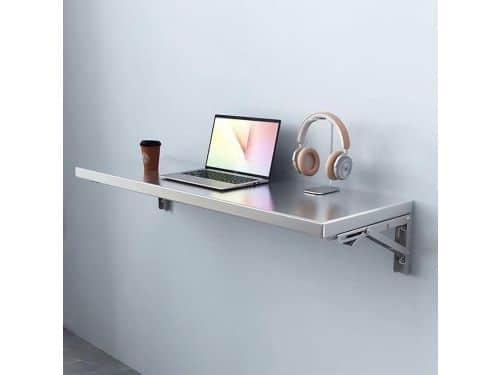 Vouwtafel Roestvrij Staal - Klaptafel Wandmontage - Ruimte Besparen