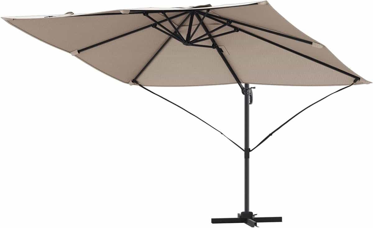 vrijdraaiende parasol zweefparasol tuin terras schaduw verstelbaar