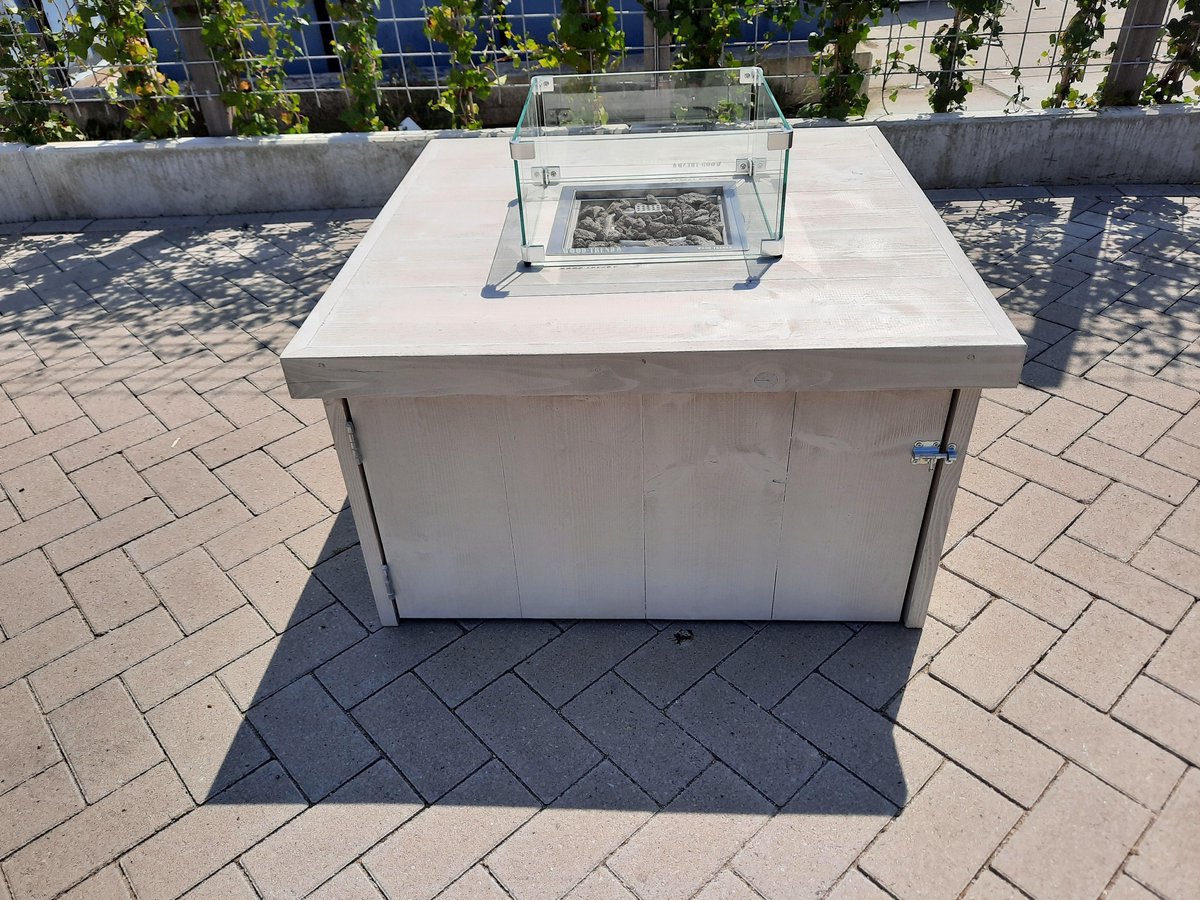 vuurtafel block terrasverwarmer white wash steigerhout 90x90x50cm