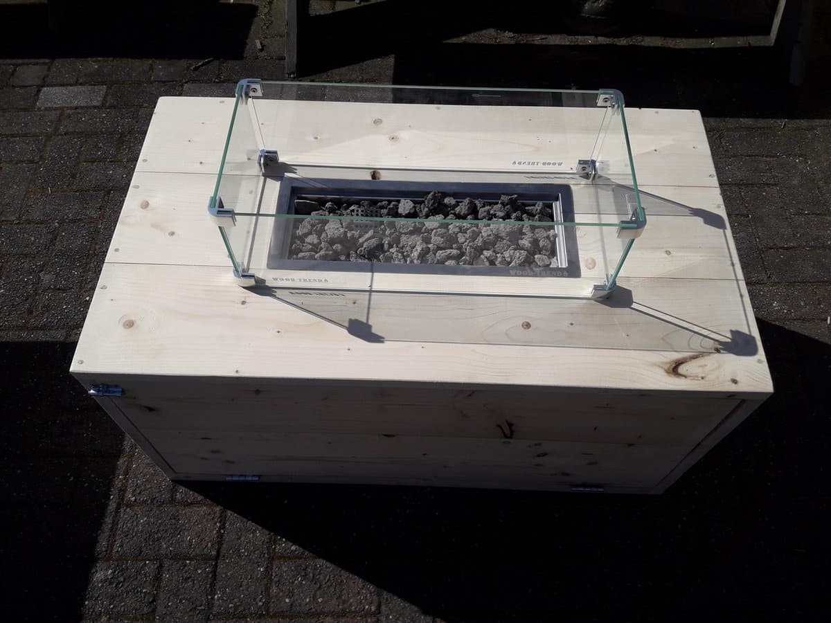 vuurtafel boxxx terrasverwarmer nieuw, blank steigerhout 60x100x50cm