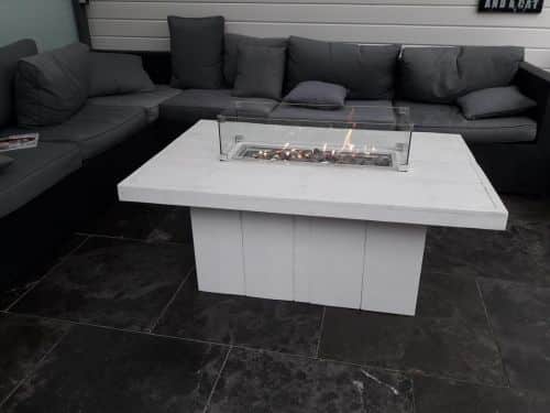 Vuurtafel Tree White wash 80x120x50