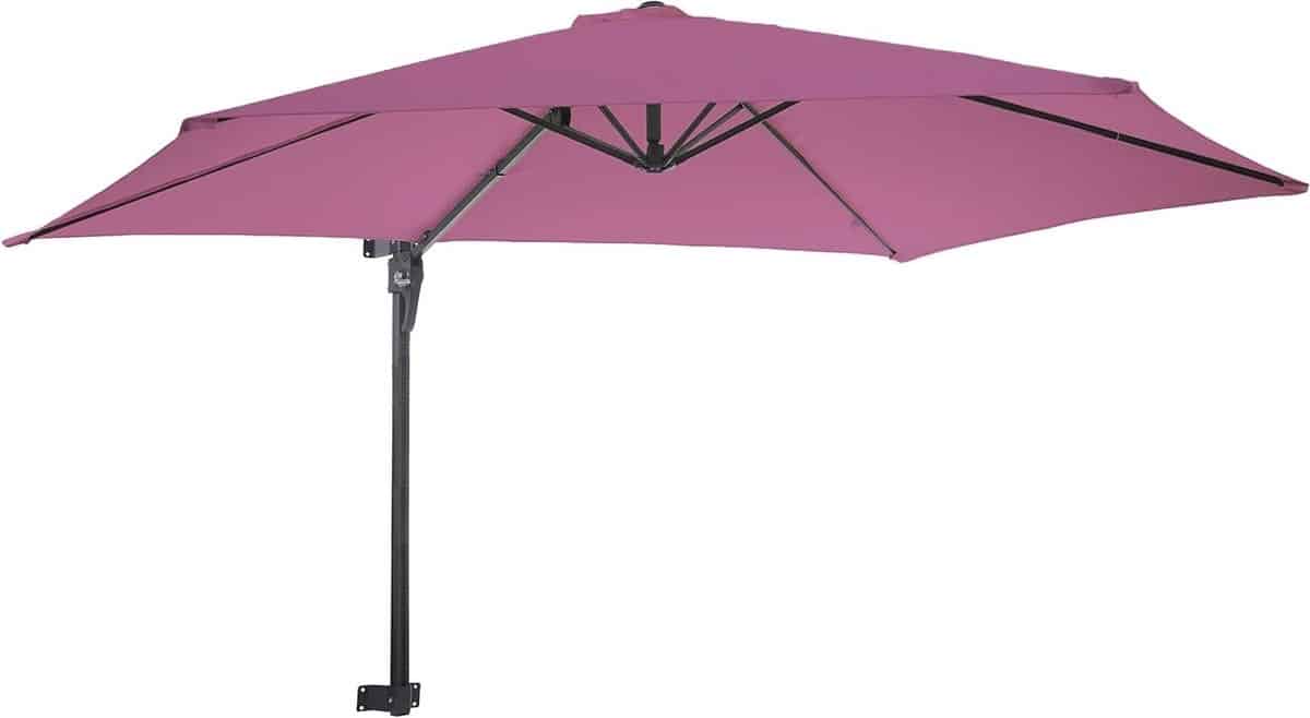 wandparasol zweefparasol balkon terras genot kantelbaar ontwerp