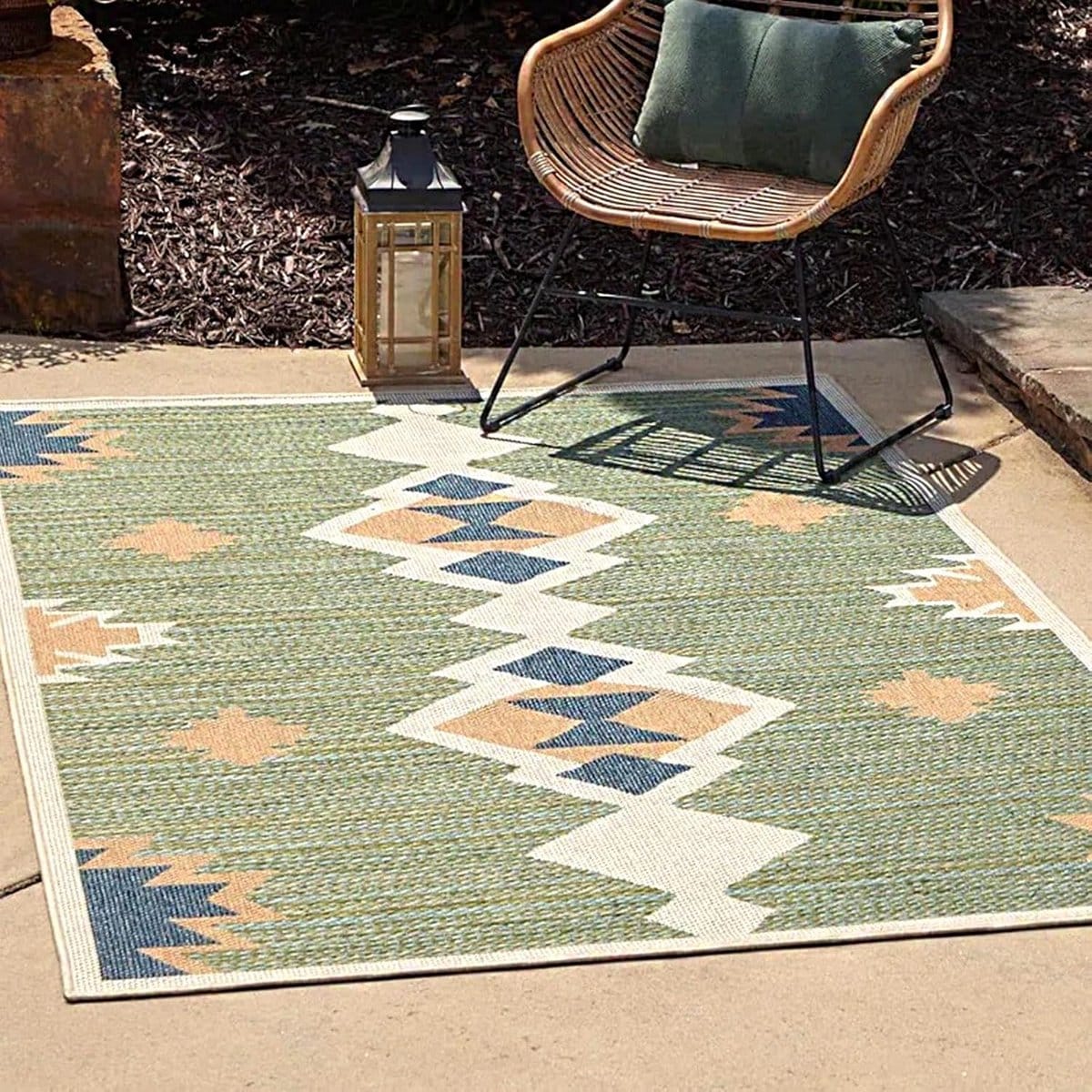 waterdicht buitenkleed 200x300cm voor tuin en patio, rechthoekig antislip tapijt