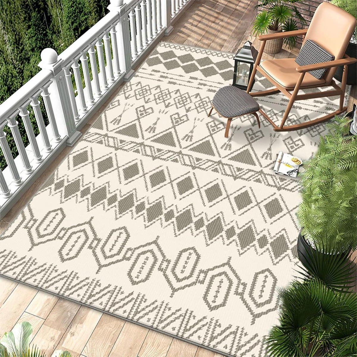 waterdicht buitenkleed tuinkleed, kristalfluwelen tegels for patio, draagbaar kampeer