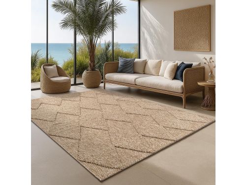 Weerbestendig Buitenkleed met Jute Look, Duurzaam voor Balkon