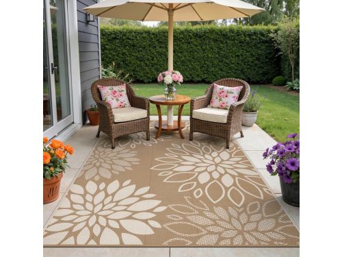 Weerbestendige en omkeerbare buitenkleed voor camping en tuin