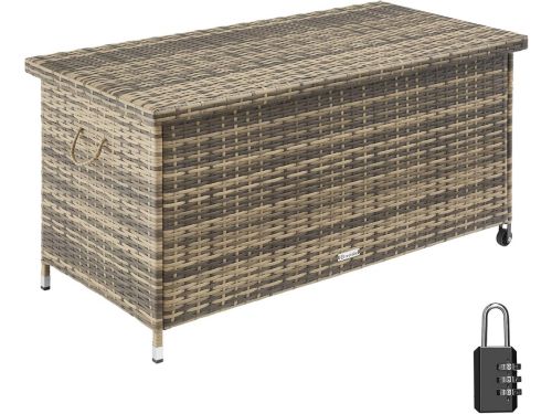 Wicker Kussenbox met Uittrekbare Binnenzak en Cijferslot - 270 Liter