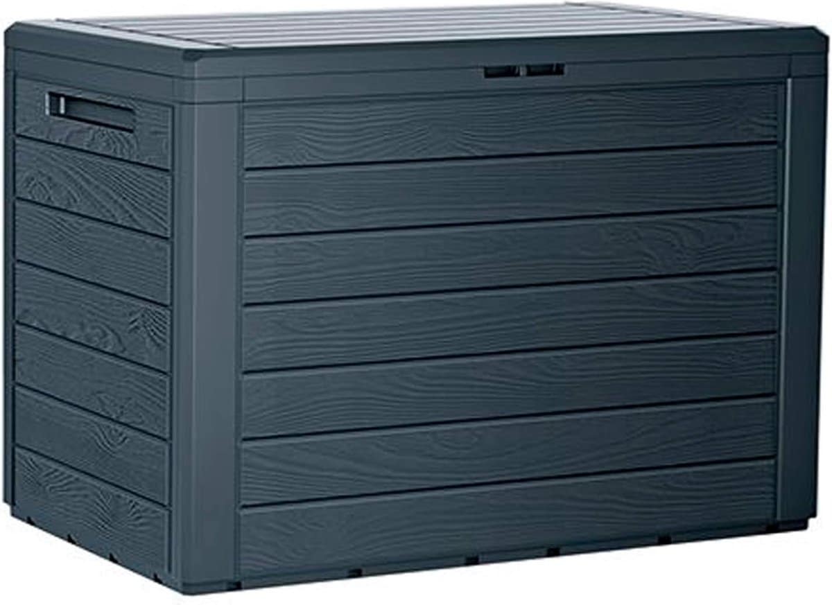 woodebox 190 liter kunststof antraciet 78 x 43 x 55