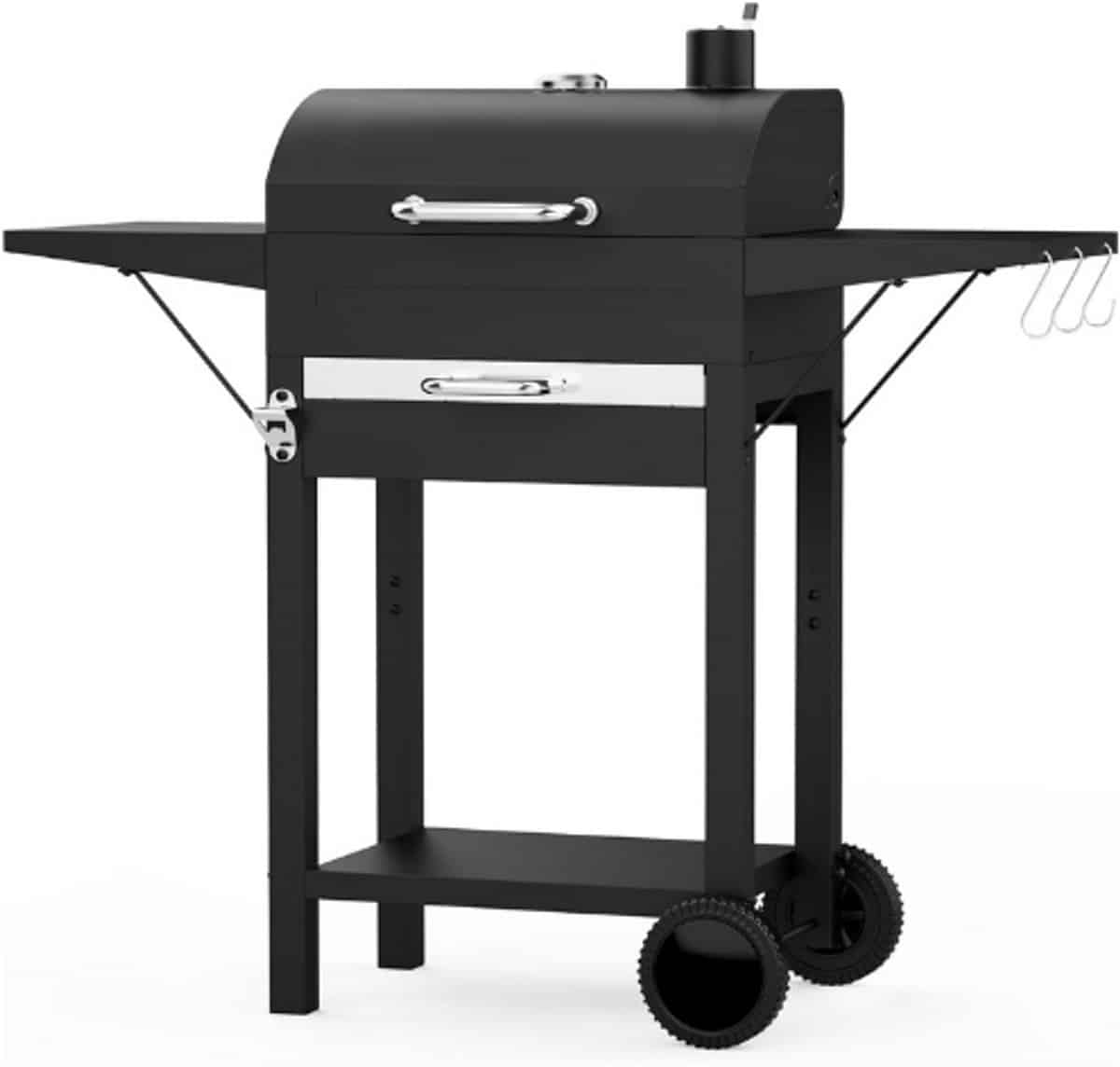 xl houtskool bbq grill voor buiten koken vierkante buis kar