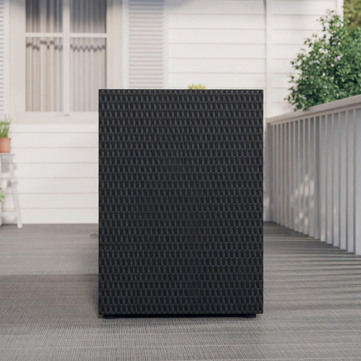 xl weerbestendige poly rattan tuinkast 198×55,5×80 cm ruime buitenkast
