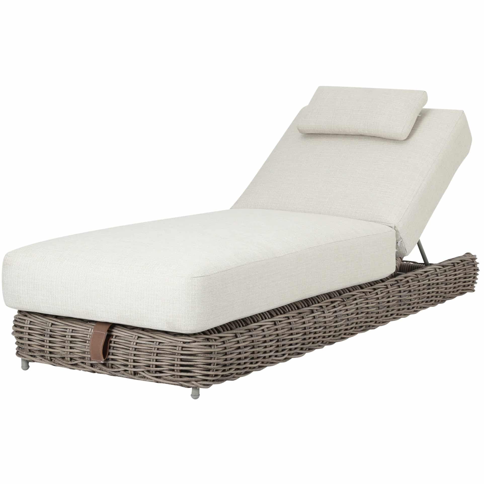 yate ligbed grijs wicker | soft grey mixed weave kussens