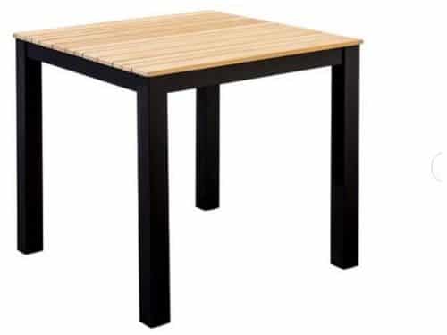 Yoi - Arashi dining table 76x76cm. alu black/teak