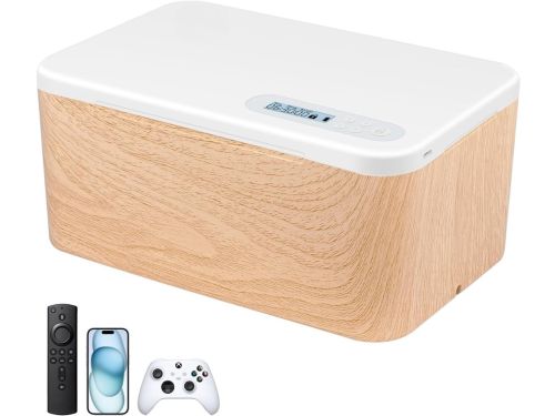 YOR® Telefoonkluis - Opbergbox - Timerbox - Houtnerf - 15cm