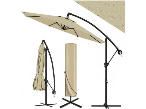 Zweefparasol 300 cm (3M) Kantelbaar met Zwengel, UV