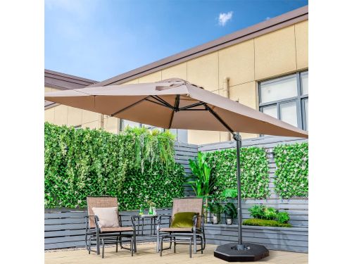 Zweefparasol 300x300 cm Vierkant - 360° Draaibare & Kantelbare Luxe
